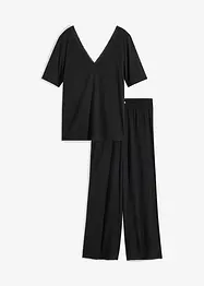 Pyjama mit Viskose und weiter Hose, bonprix