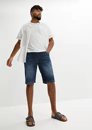 Leichte Stretch-Jeans-Schlupf-Bermuda, Slim Fit, bonprix
