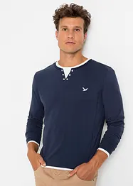 2 in 1 Shirt (2er Pack), Langarm, bonprix