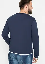 2 in 1 Shirt (2er Pack), Langarm, bonprix