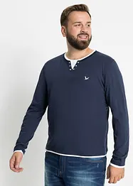 2 in 1 Shirt (2er Pack), Langarm, bonprix
