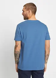 Kurzarm-Henleyshirt aus reiner Bio-Baumwolle, bonprix