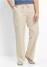 Pantalon large en lin mélangé, bonprix