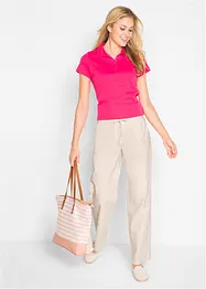 Pantalon large en lin mélangé, bonprix