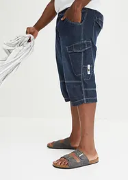 Bermuda long poches cargo en denim léger, coupe loose, bonprix