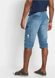 Leichte Jeans-Long-Cargobermuda, Relaxed Fit, bonprix