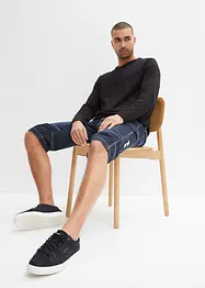 Bermuda long poches cargo en denim léger, coupe loose, bonprix