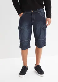 Bermuda long poches cargo en denim léger, coupe loose, bonprix