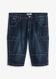 Bermuda long poches cargo en denim léger, coupe loose, bonprix
