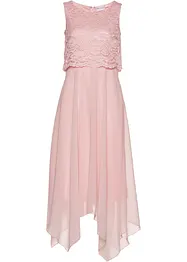 Robe premium en crêpe avec dentelle, bonprix