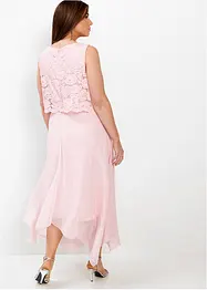 Robe premium en crêpe avec dentelle, bonprix