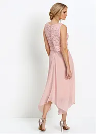 Robe premium en crêpe avec dentelle, bonprix