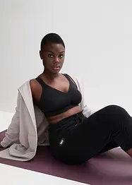 Pantalon sarouel décontracté avec ourlet resserré, bonprix