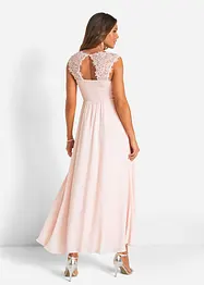 Robe longue avec empiècement dentelle, bonprix