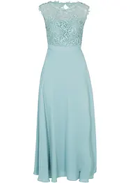 Robe longue avec empiècement dentelle, bonprix