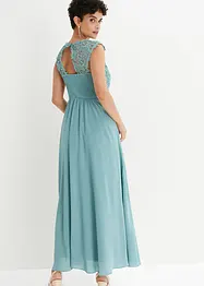 Robe longue avec empiècement dentelle, bonprix