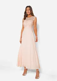 Robe longue avec empiècement dentelle, bonprix