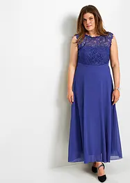 Robe longue avec empiècement dentelle, bonprix