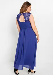 Robe longue avec empiècement dentelle, bonprix