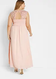 Robe longue avec empiècement dentelle, bonprix