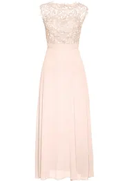 Robe longue avec empiècement dentelle, bonprix