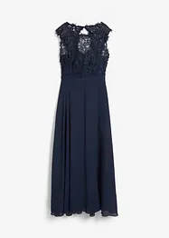 Robe longue avec empiècement dentelle, bonprix