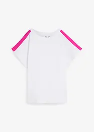 T-Shirt mit Neonstreifen aus reiner Bio-Baumwolle, bonprix