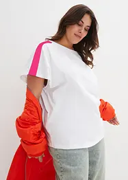 T-Shirt mit Neonstreifen aus reiner Bio-Baumwolle, bonprix