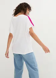 T-Shirt mit Neonstreifen aus reiner Bio-Baumwolle, bonprix