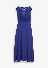 Robe longue avec empiècement dentelle, bonprix