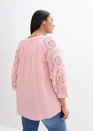 Tunique en gaze de coton avec broderie anglaise, bonprix