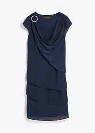 Minikleid im Lagen-Look mit dekorativem Accessoire, bonprix