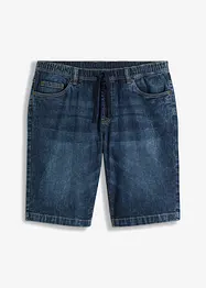 Leichte Stretch-Jeans-Schlupf-Bermuda mit Komfortbund, Slim Fit, bonprix