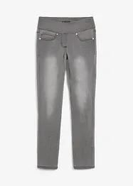 Jean droit taille mi-haute et élastiquée, très extensible, bonprix