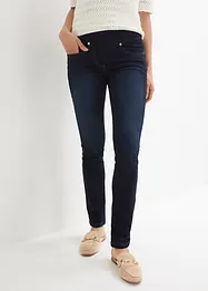 Jean droit taille mi-haute et élastiquée, très extensible, bonprix