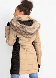 wasserabweisender Outdoor-Kurzmantel mit Fellimitat, bonprix