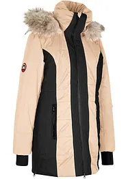 wasserabweisender Outdoor-Kurzmantel mit Fellimitat, bonprix