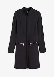 Minikleid aus Punto di Roma mit Reißveschlussdetail, bonprix