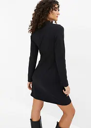 Minikleid aus Punto di Roma mit Reißveschlussdetail, bonprix
