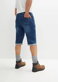 Bermuda en jean extensible avec broderie, Regular Fit, bonprix