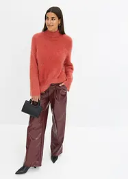 Federgarn-Pullover mit weiten Ärmeln, Boxy-Fit, bonprix