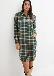 Robe-chemise en flanelle à carreaux, bonprix