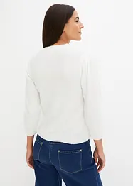 Pull manches 3/4 à détails ajourés, bonprix