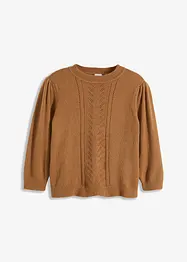 Pull manches 3/4 à détails ajourés, bonprix