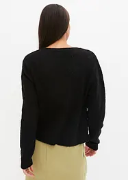 Kurzer Ajour-Pullover, bonprix