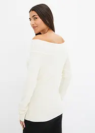 Off-Shoulder-Ripp-Pullover, bonprix