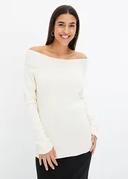 Off-Shoulder-Ripp-Pullover, bonprix