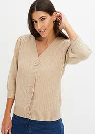 Strickjacke mit Ballonärmeln, BODYFLIRT