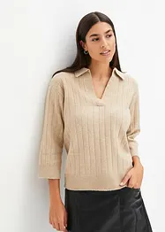 3/4-Arm Oversize-Pullover, bonprix