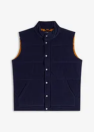 Gilet sans manches matelassé en velours milleraies, bonprix